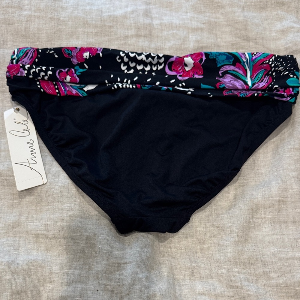 Anne Cole Floral and Polka Dot Bikini Bottom- M - Picture 3 of 3
